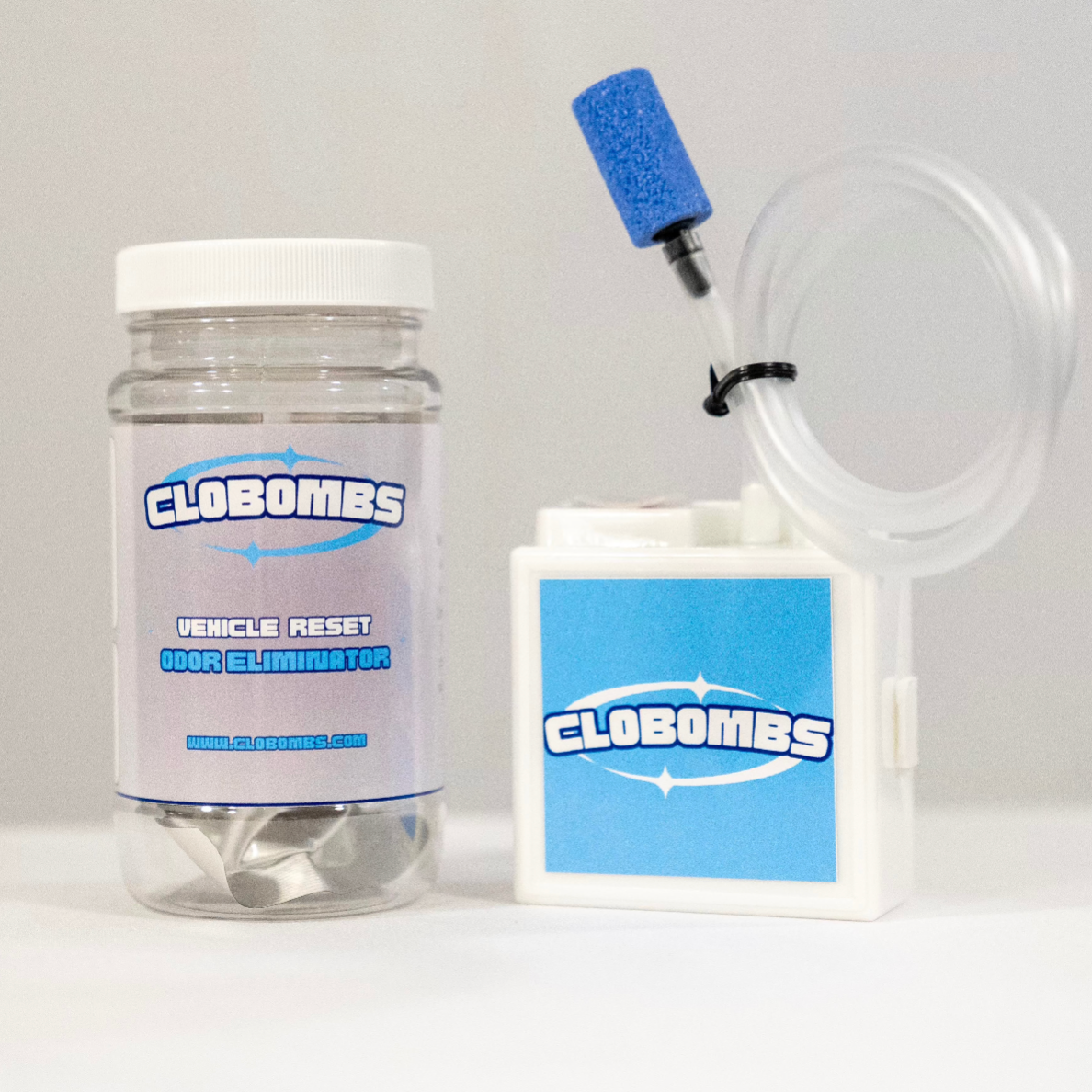 Car odor bomb and deodorizer kit by CloBombs – powerful car odor eliminator for smoke, pet, and food smells