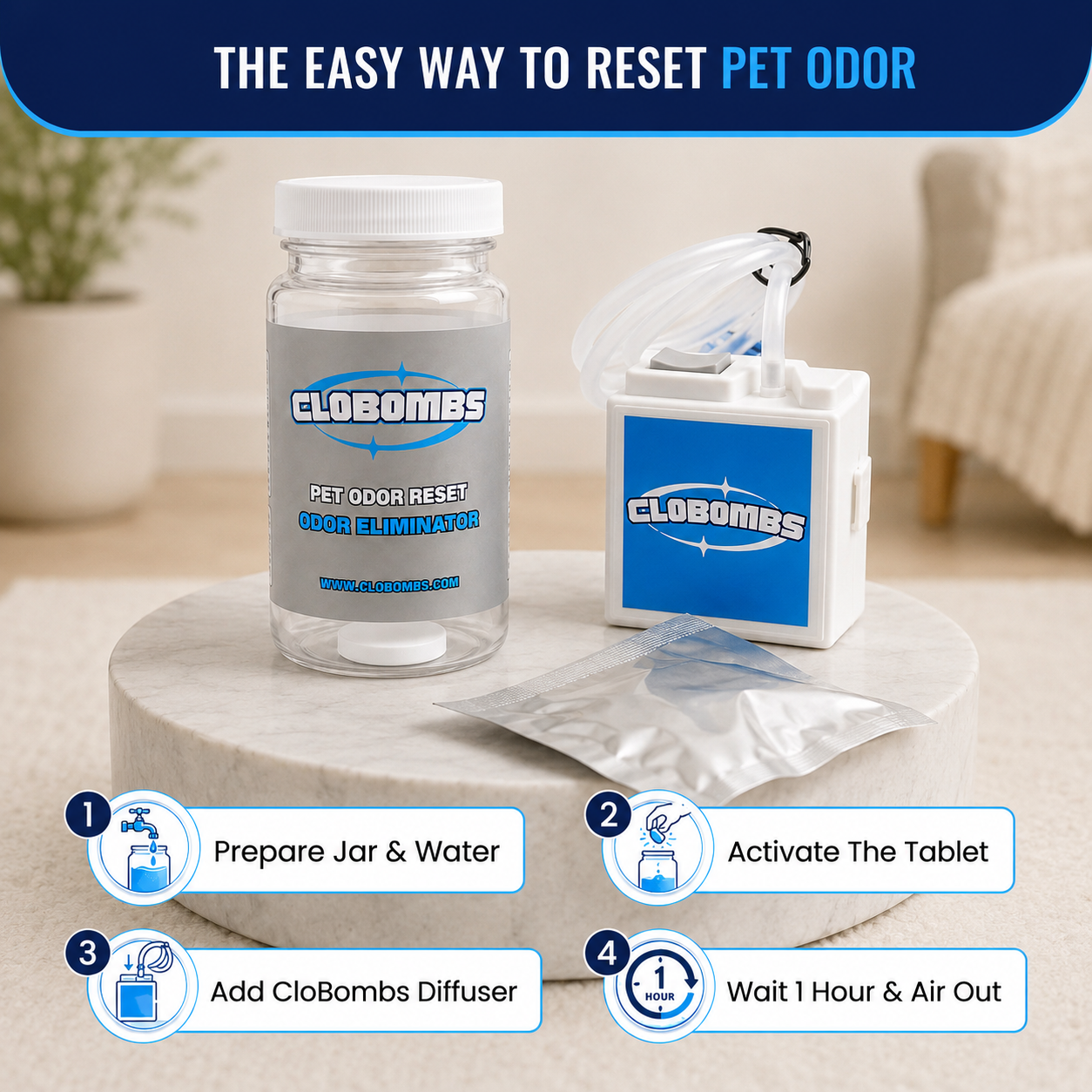CloBombs Pet Odor Eliminator Kit