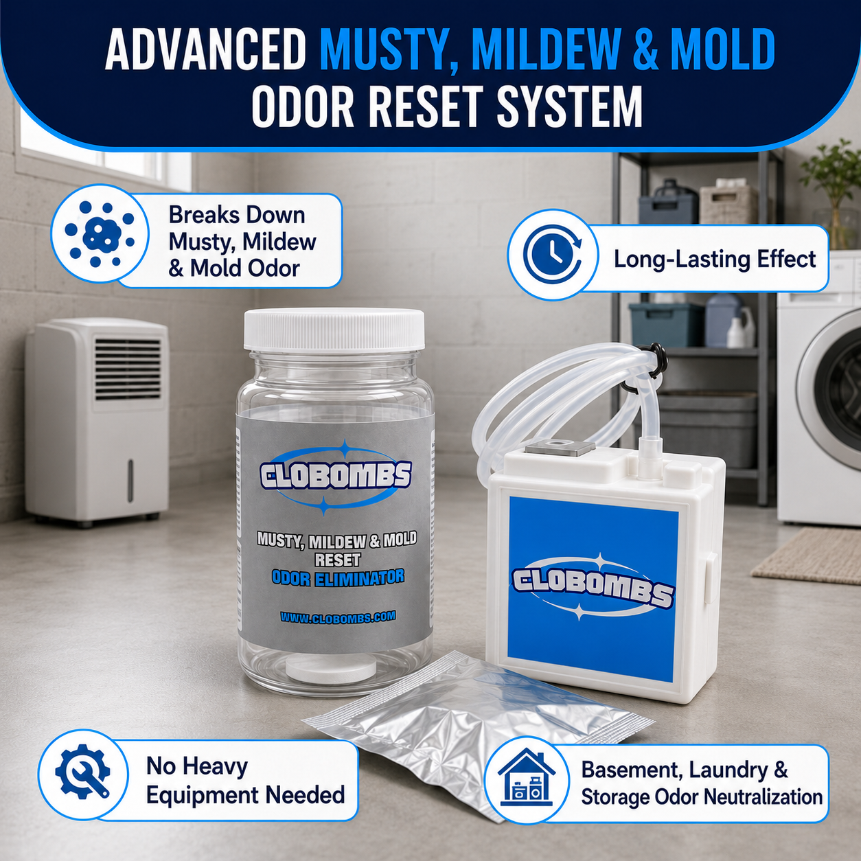 CloBombs Musty, Mildew & Mold Odor Eliminator Kit