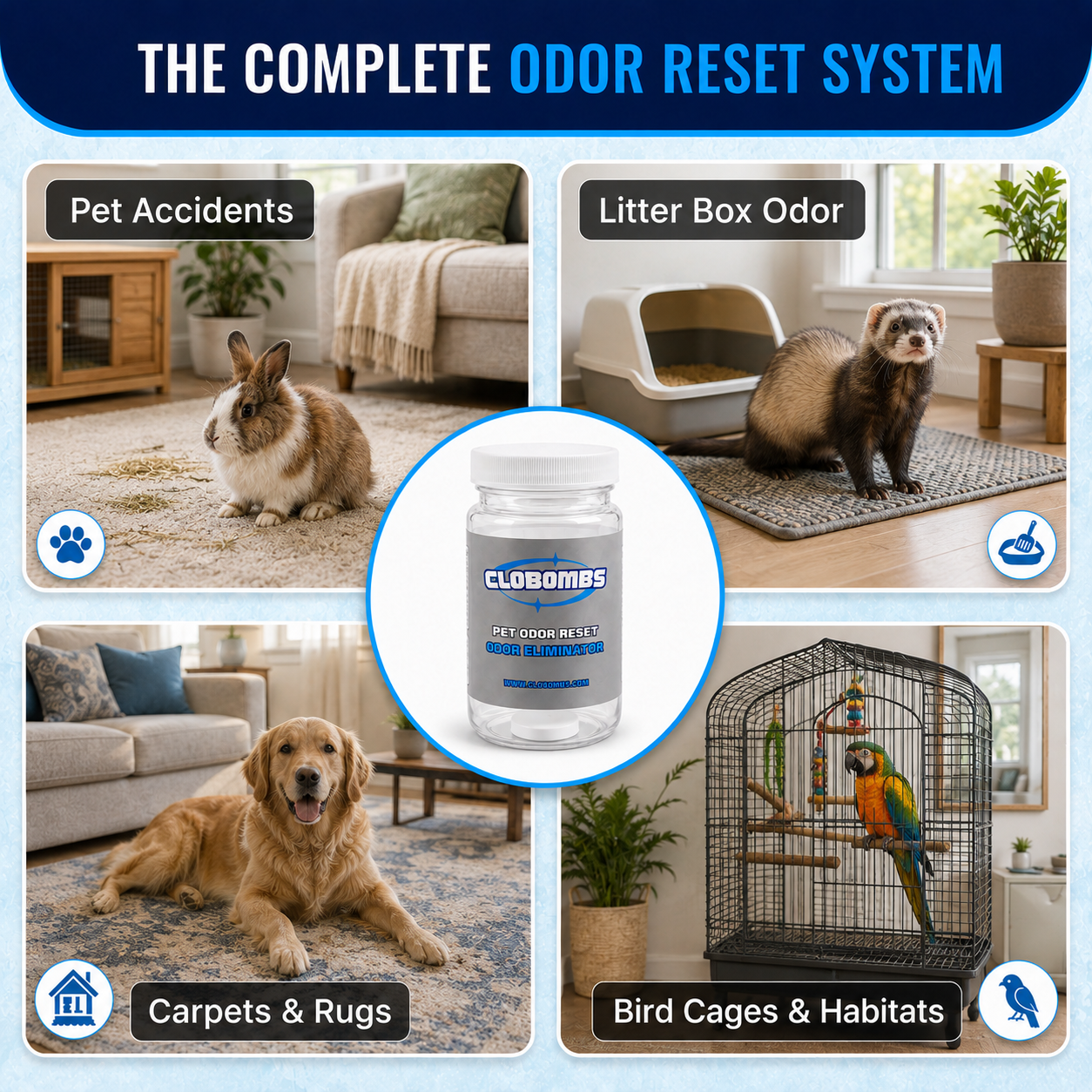 CloBombs Pet Odor Eliminator Kit