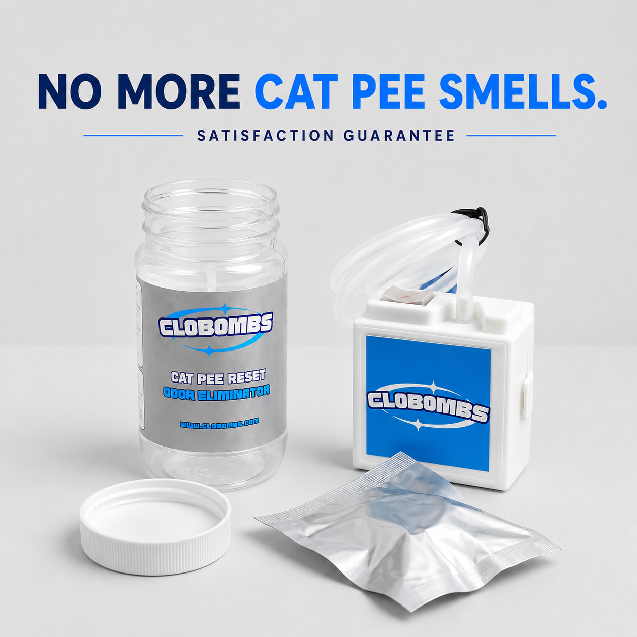 CloBombs Cat Pee & Litter Box Odor Eliminator Kit