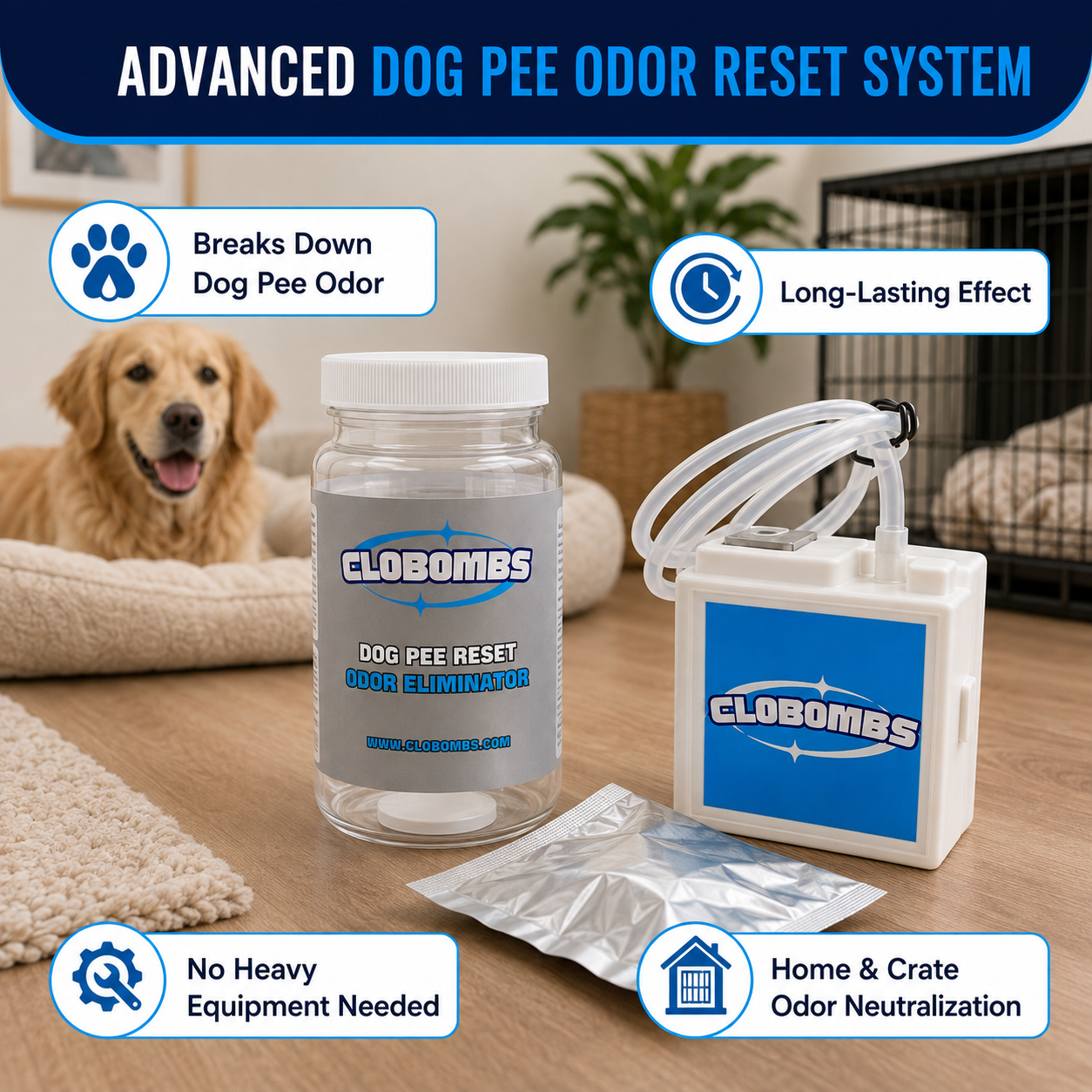 CloBombs Dog Pee & Odor Eliminator Kit