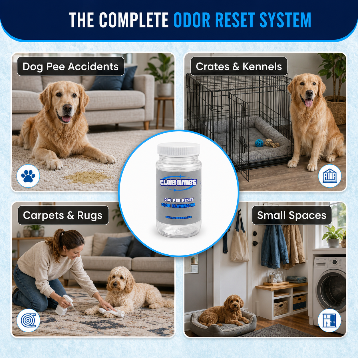 CloBombs Dog Pee & Odor Eliminator Kit