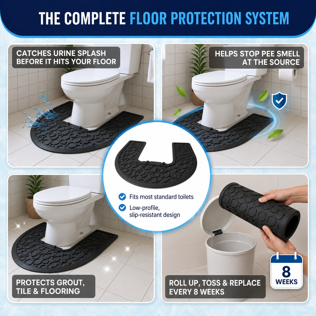 Splash Guard - Protects Your Floors, Simplifies Cleanup