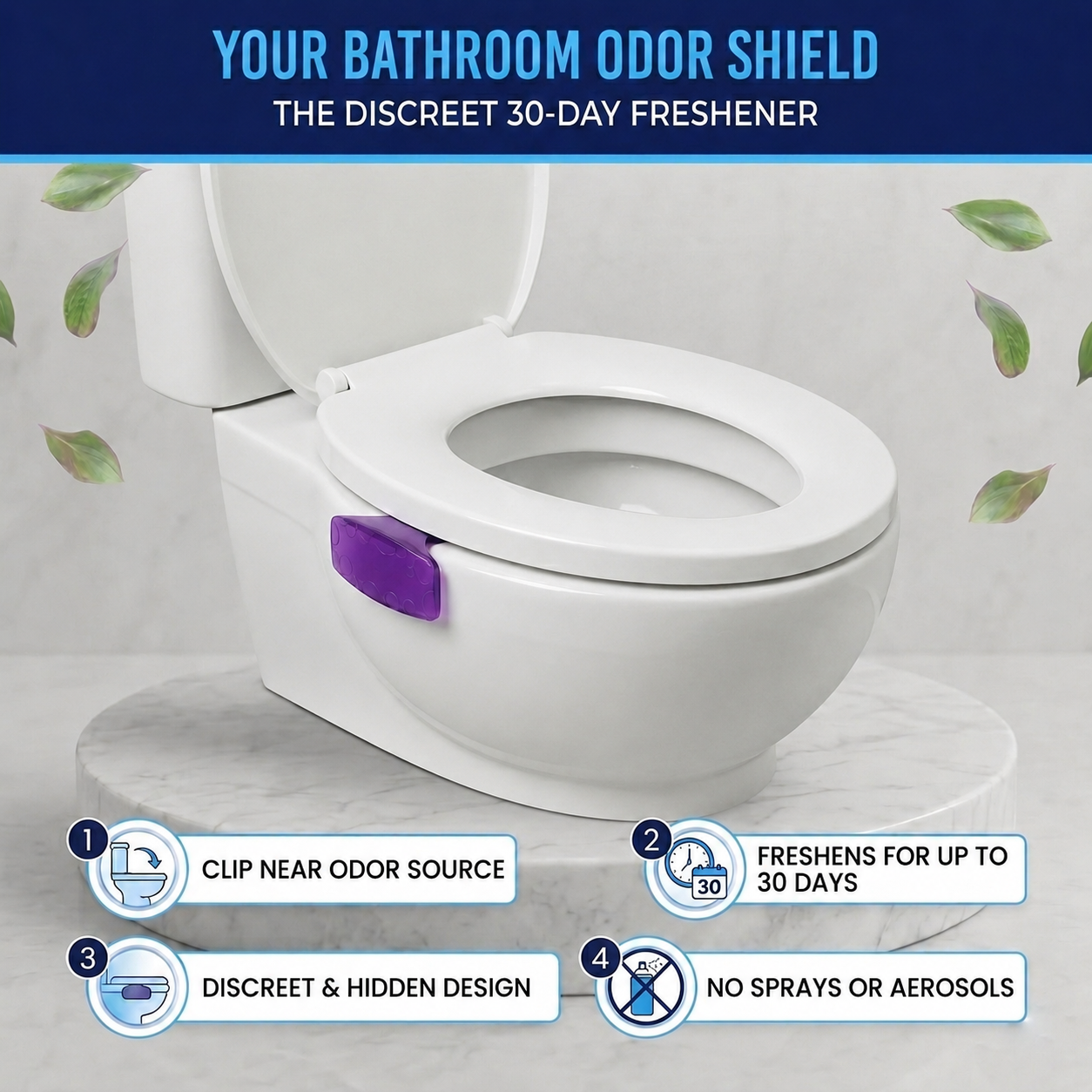 Fresh Grip — 30-Day Toilet & Bathroom Freshener Clip